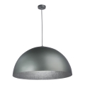 Hanglamp aan een koord SFERA 1xE27/60W/230V diameter 35 cm grijs/zilver