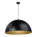 Hanglamp aan een koord SFERA 1xE27/60W/230V diameter 35 cm zwart/gouden