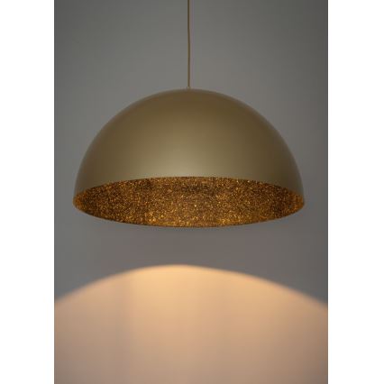 Hanglamp aan een koord SFERA 1xE27/60W/230V diameter 50 cm gouden/zwart