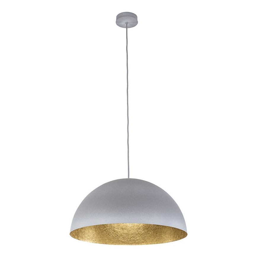 Hanglamp aan een koord SFERA 1xE27/60W/230V diameter 50 cm grijs/gouden