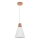 Hanglamp aan een koord SHADE 1xE27/15W/230V koper/wit