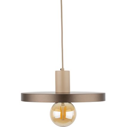 Hanglamp aan een koord SILA 1xE27/15W/230V diameter 30 cm bruin/beige