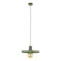 Hanglamp aan een koord SILA 1xE27/15W/230V diameter 30 cm groen