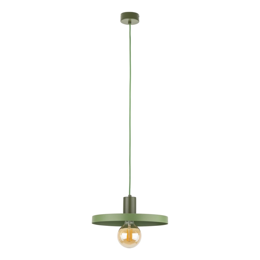 Hanglamp aan een koord SILA 1xE27/15W/230V diameter 30 cm groen