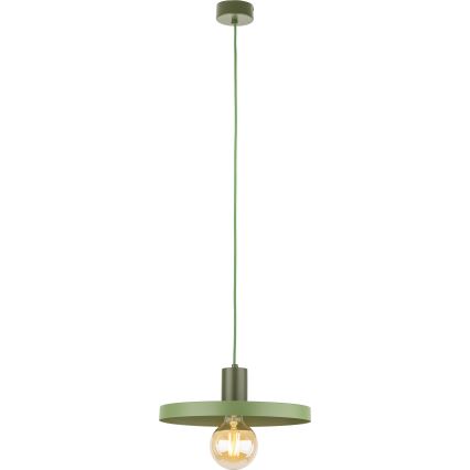 Hanglamp aan een koord SILA 1xE27/15W/230V diameter 30 cm groen
