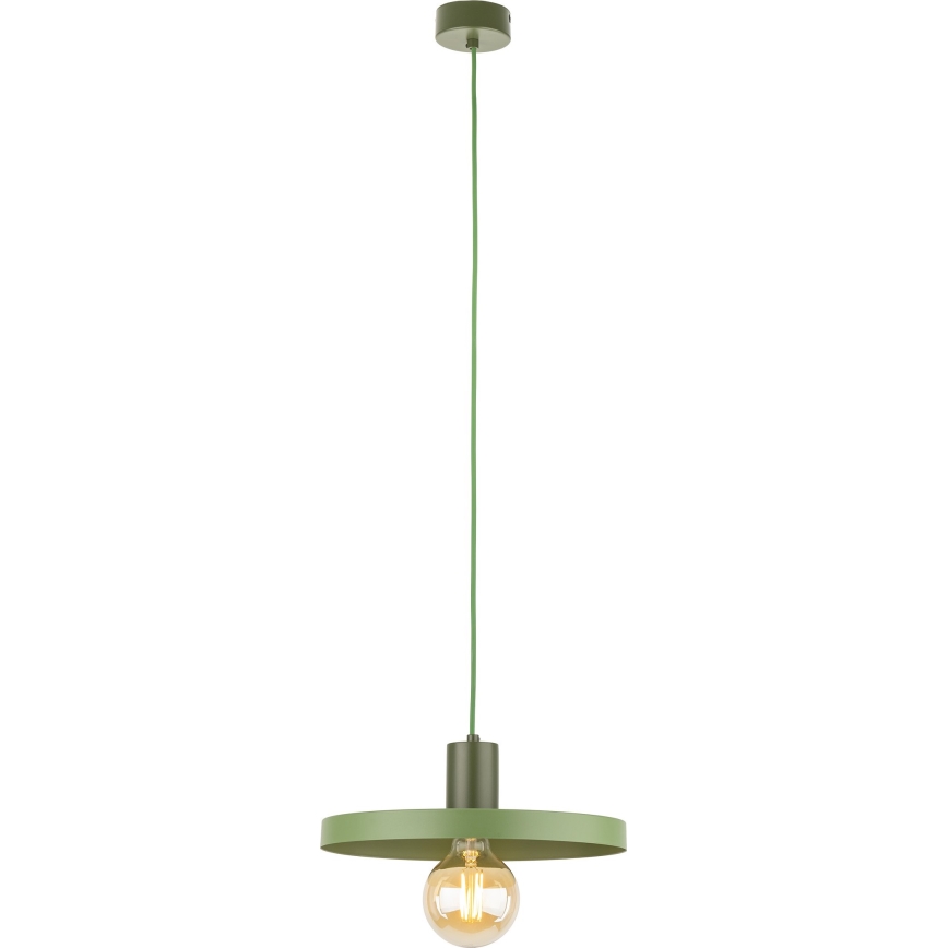 Hanglamp aan een koord SILA 1xE27/15W/230V diameter 30 cm groen