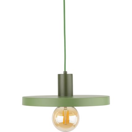 Hanglamp aan een koord SILA 1xE27/15W/230V diameter 30 cm groen