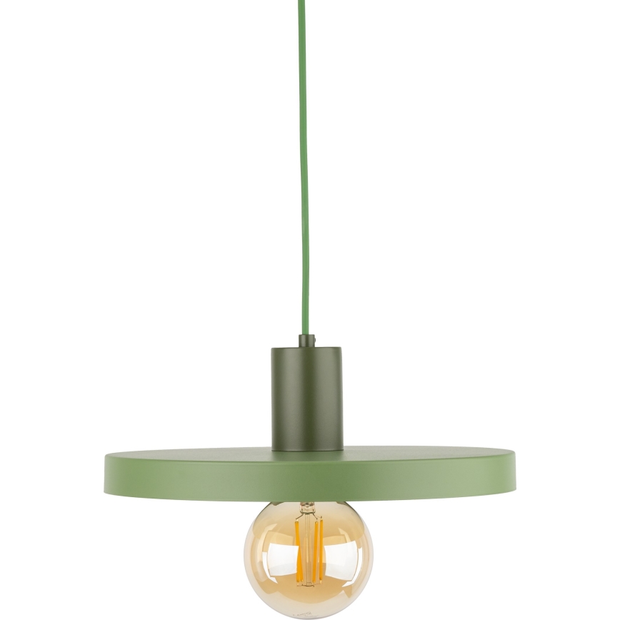 Hanglamp aan een koord SILA 1xE27/15W/230V diameter 30 cm groen