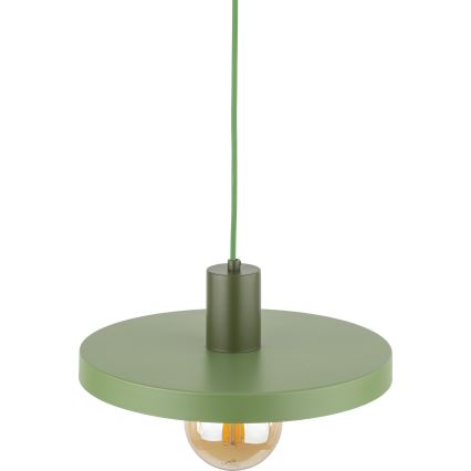 Hanglamp aan een koord SILA 1xE27/15W/230V diameter 30 cm groen