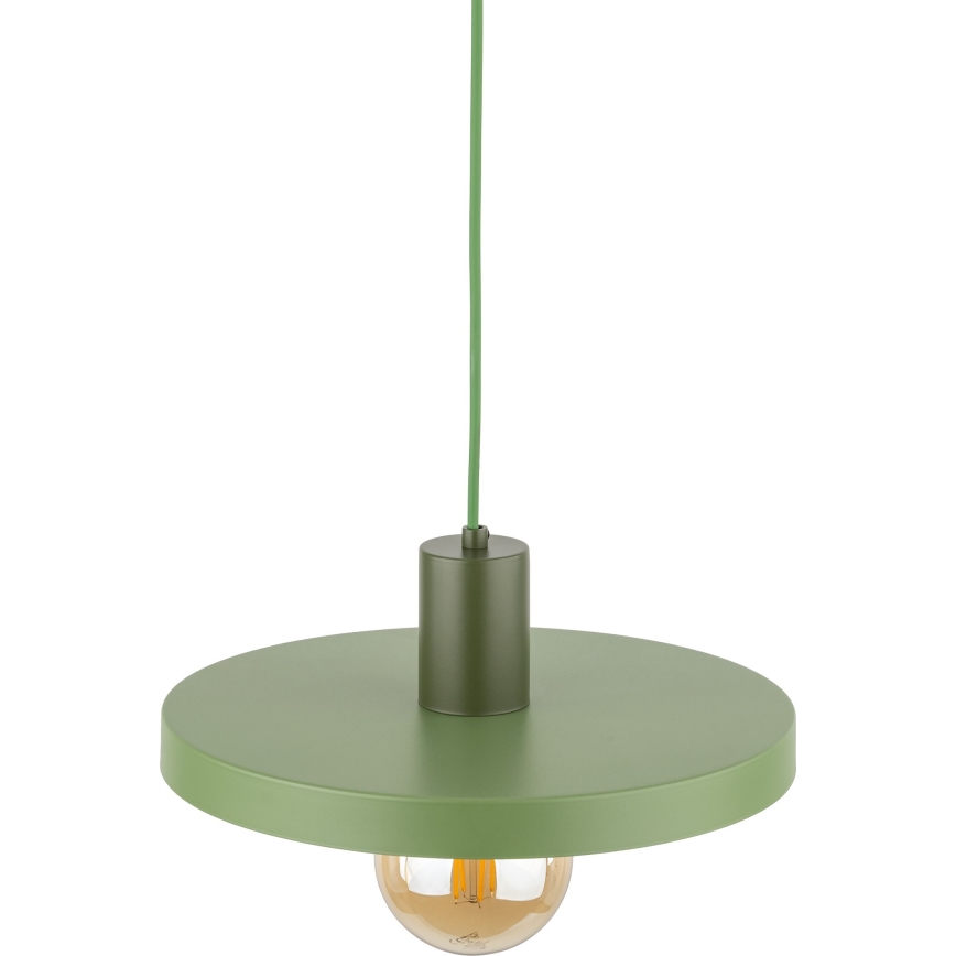 Hanglamp aan een koord SILA 1xE27/15W/230V diameter 30 cm groen