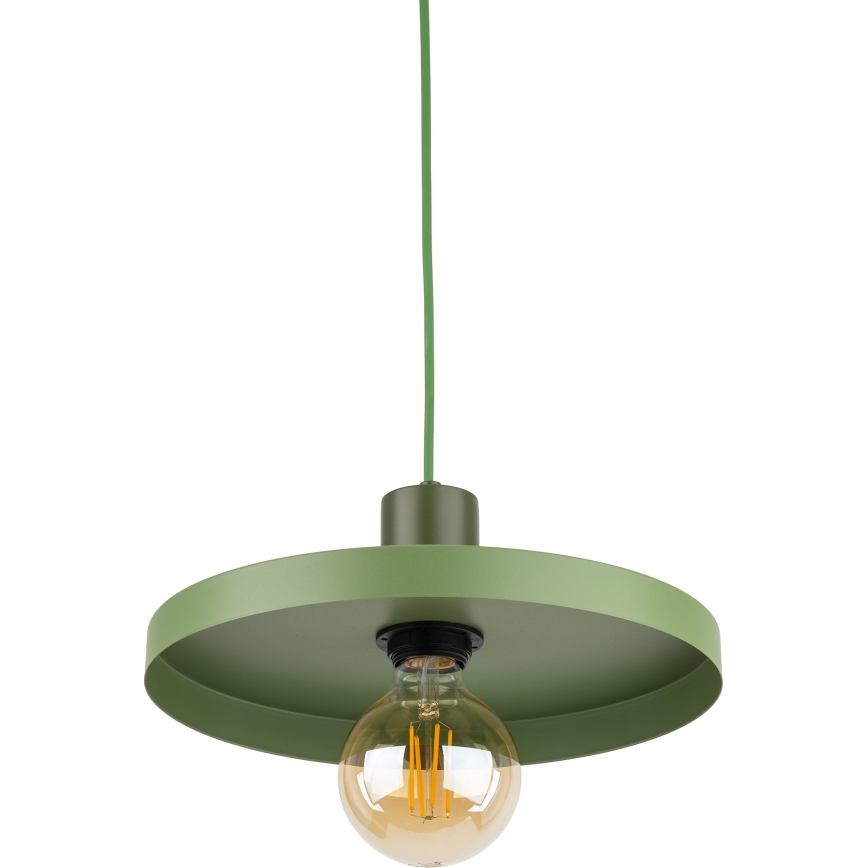 Hanglamp aan een koord SILA 1xE27/15W/230V diameter 30 cm groen