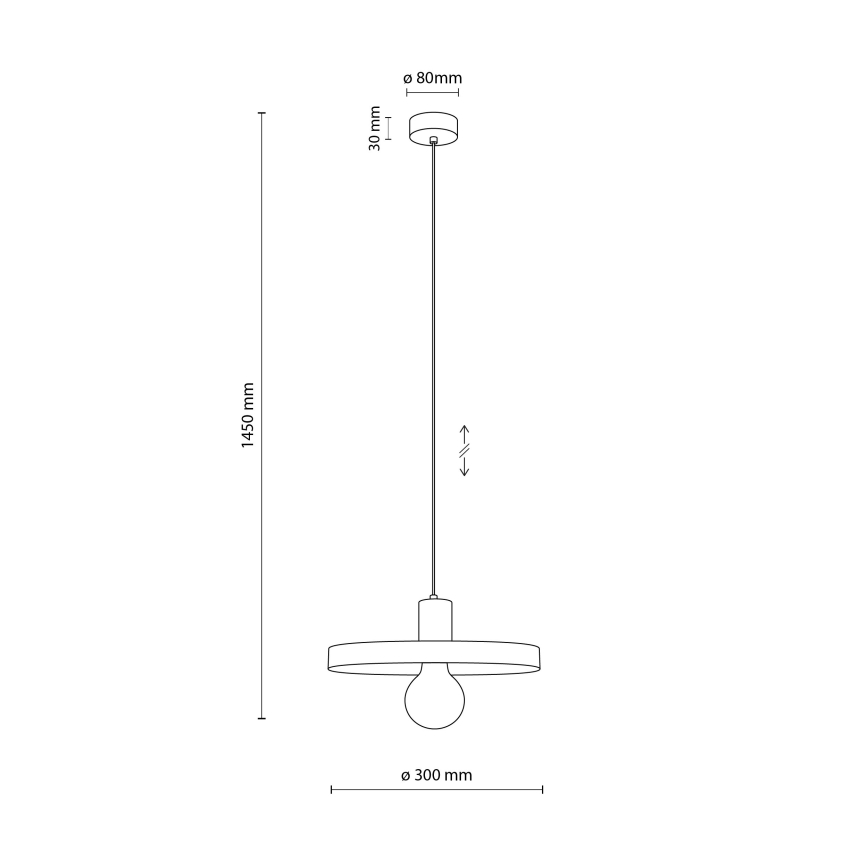 Hanglamp aan een koord SILA 1xE27/15W/230V diameter 30 cm groen