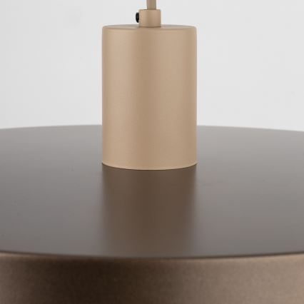 Hanglamp aan een koord SILA 1xE27/15W/230V diameter 40 cm bruin/beige