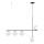 Hanglamp aan een koord SILIA 5xG9/12W/230V zwart