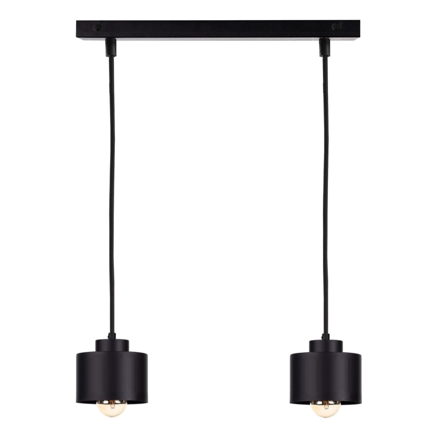 Hanglamp aan een koord SIMPLY BLACK 2xE27/60W/230V