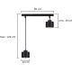 Hanglamp aan een koord SIMPLY BLACK 2xE27/60W/230V
