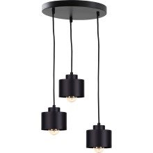 Hanglamp aan een koord SIMPLY BLACK 3xE27/60W/230V diameter 32 cm