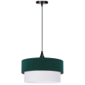 Hanglamp aan een koord SINAGRA 1xE27/60W/230V groen/wit