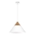 Hanglamp aan een koord SINGLE 1xE27/15W/230V wit/beuken
