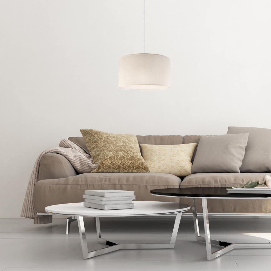 Hanglamp aan een koord SIRJA 1xE27/60W/230V crème