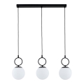Hanglamp aan een koord SITRO 3xE14/10W/230V zwart/wit