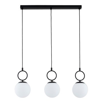 Hanglamp aan een koord SITRO 3xE14/10W/230V zwart/wit