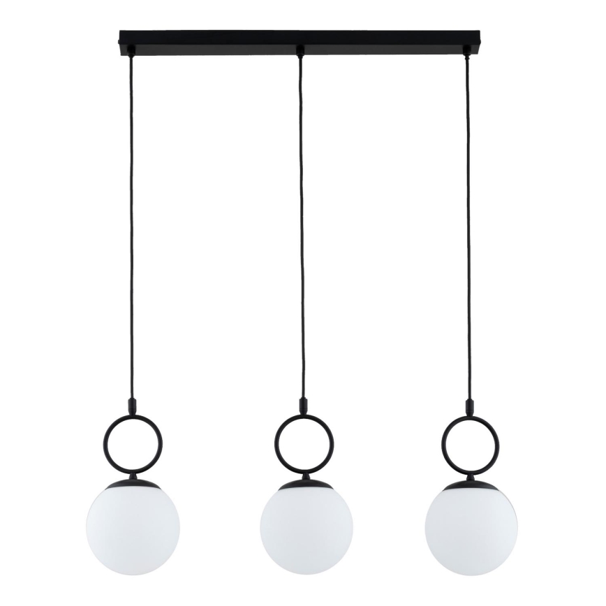 Hanglamp aan een koord SITRO 3xE14/10W/230V zwart/wit