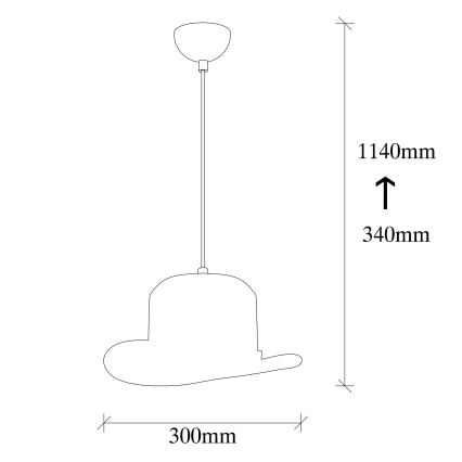 Hanglamp aan een koord SIVANI 1xE27/100W/230V