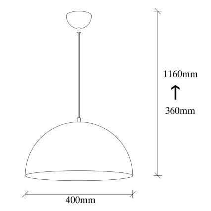 Hanglamp aan een koord SIVANI 1xE27/40W/230V