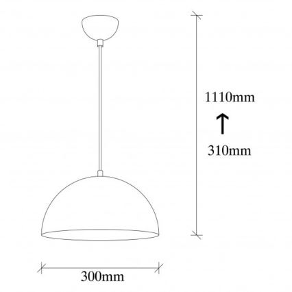 Hanglamp aan een koord SIVANI 1xE27/40W/230V zwart