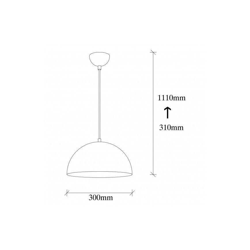 Hanglamp aan een koord SIVANI 1xE27/40W/230V zwart