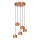 Hanglamp aan een koord SIVANI 5xE27/40W/230V koper