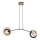 Hanglamp aan een koord SKIVA 2xE27/15W/230V zwart/beige