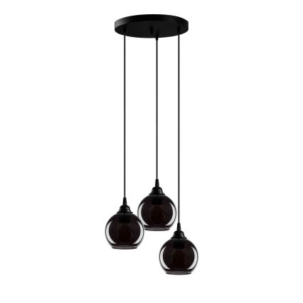 Hanglamp aan een koord SMOKED 3xE27/40W/230V