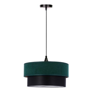 Hanglamp aan een koord SOLANTO 1xE27/60W/230V groen/zwart