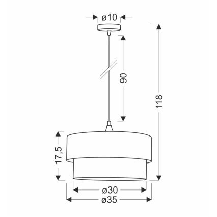 Hanglamp aan een koord SOLANTO 1xE27/60W/230V groen/zwart