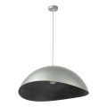 Hanglamp aan een koord SOLARIS 1xE27/60W/230V diameter 48 cm zilver/zwart