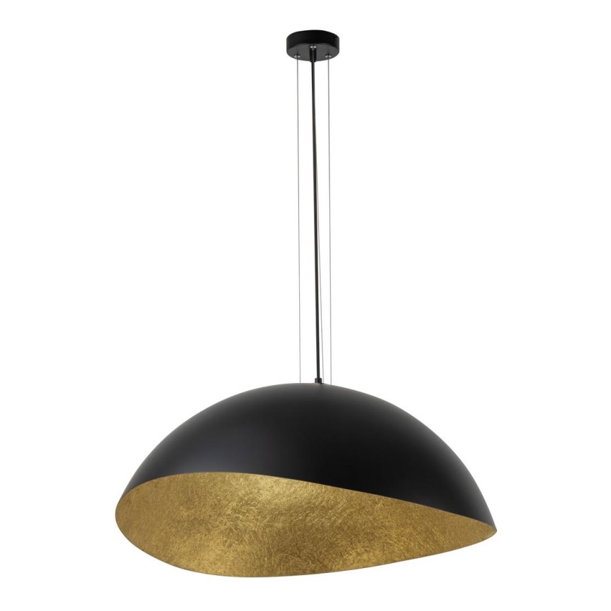 Hanglamp aan een koord SOLARIS 1xE27/60W/230V diameter 48 cm zwart/goud