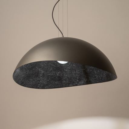 Hanglamp aan een koord SOLARIS 1xE27/60W/230V diameter 48 cm zilver/zwart