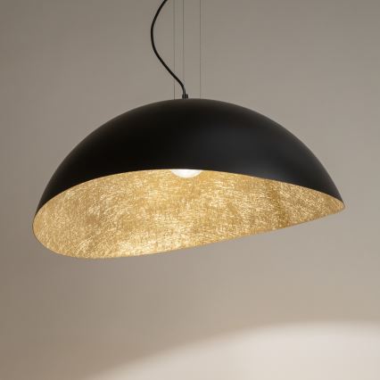 Hanglamp aan een koord SOLARIS 1xE27/60W/230V diameter 48 cm zwart/goud