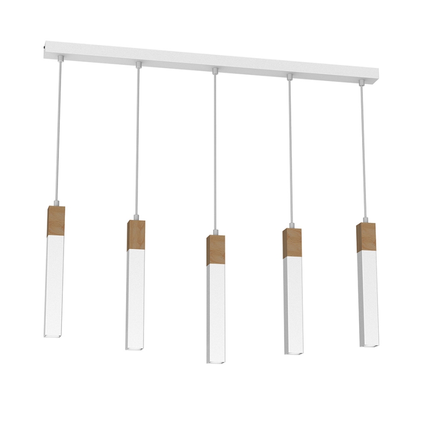 Hanglamp aan een koord SOLO 5xGU10/MR11/40W/230V wit