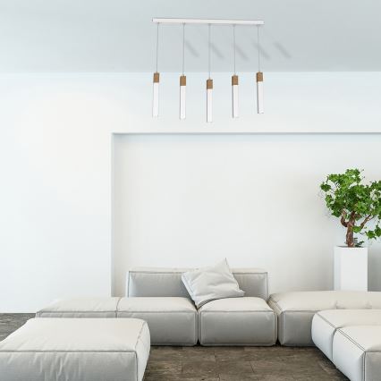 Hanglamp aan een koord SOLO 5xGU10/MR11/40W/230V wit