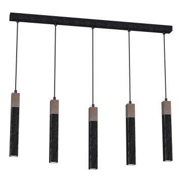 Hanglamp aan een koord SOLO 5xGU10/MR11/40W/230V zwart