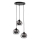 Hanglamp aan een koord SOLO BLACK 3xE27/60W/230V diameter 30 cm