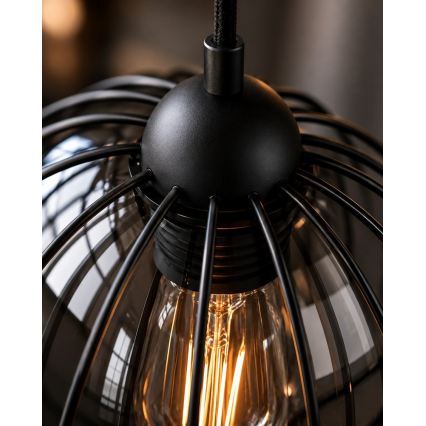 Hanglamp aan een koord SOLO BLACK 3xE27/60W/230V diameter 30 cm