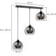 Hanglamp aan een koord SOLO BLACK 3xE27/60W/230V
