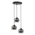 Hanglamp aan een koord SOLO BLACK 3xE27/60W/230V zwart/goud