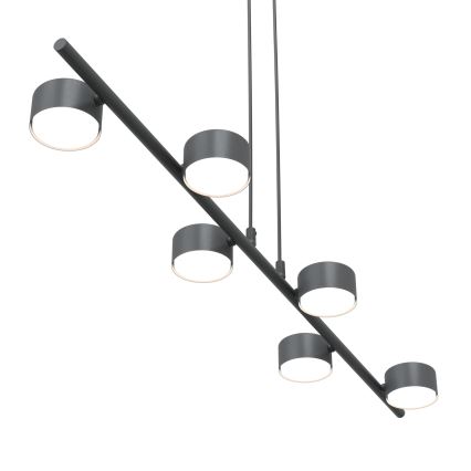 Hanglamp aan een koord SORA 6xGX53/12W/230V zwart