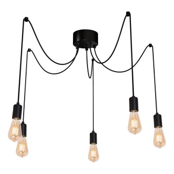 Hanglamp aan een koord SPINDEL 5xE27/60W/230V spin
