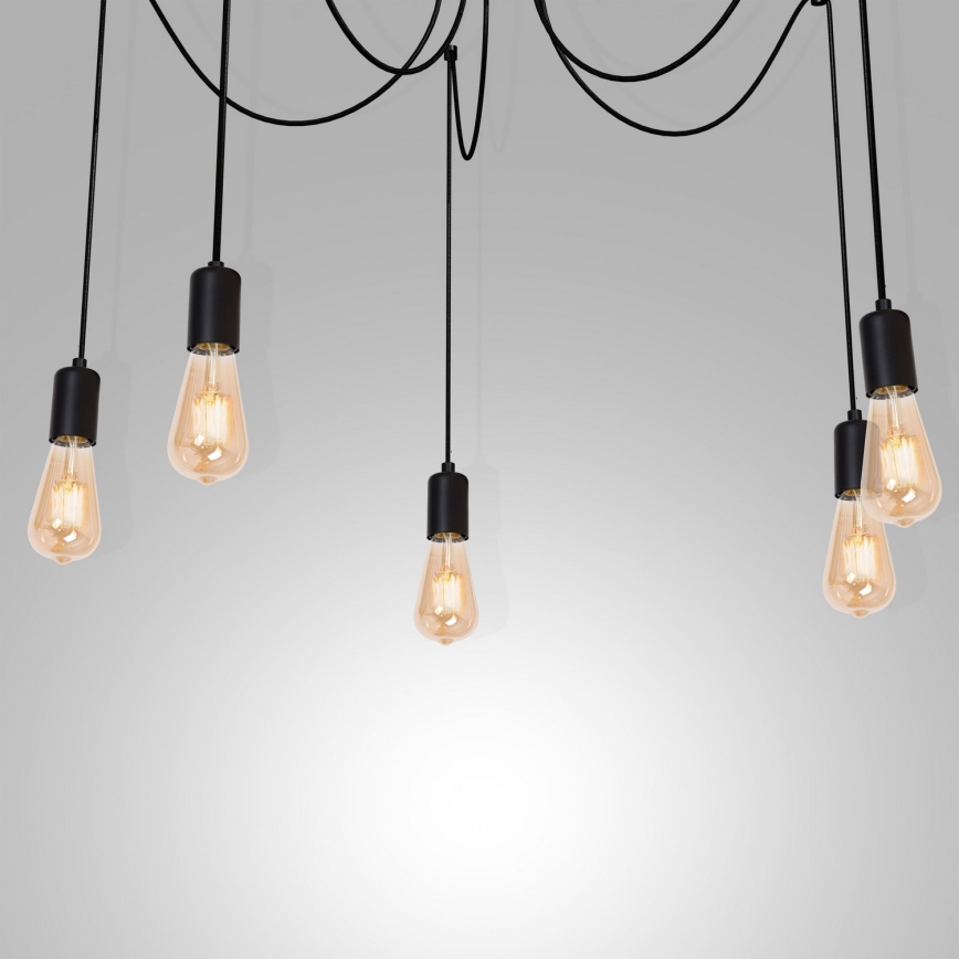 Hanglamp aan een koord SPINDEL 5xE27/60W/230V spin